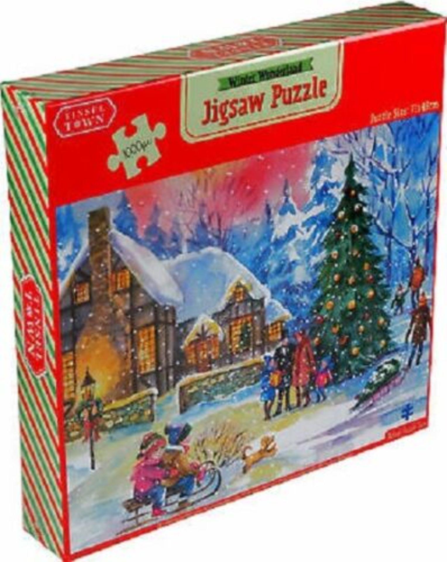 PALLET CONTAINING 80 X 1000 PC CHRISTMAS SCENE PUZZLE