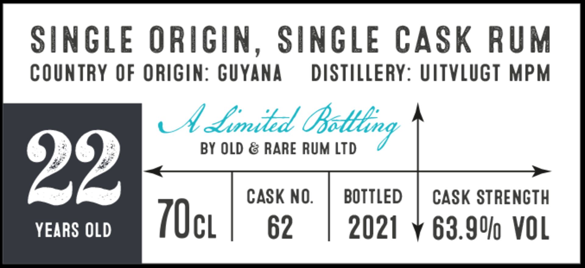6 X SINGLE CASK LIMITED EDITION: UITVLUGT 1999 22 YEAR OLD MPM CASK 62 - Image 2 of 3