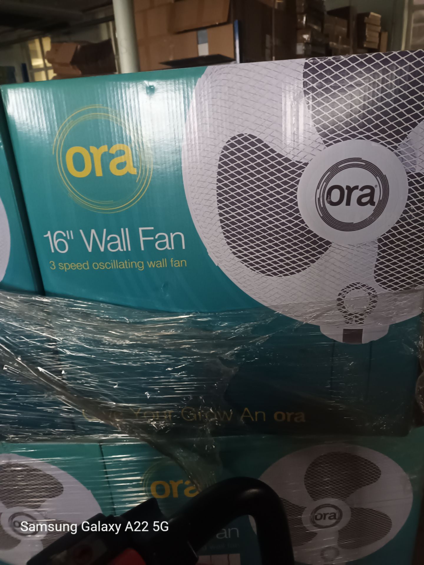 PALLET OF 42 X ORA 16" WALL FANS