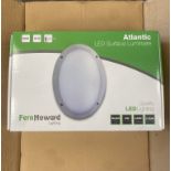 10 X ATLANTIC LED SURFACE LUMINAIRE 4000K SILVER MS TRADE VALUE £721