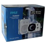50 BOXES OF NEW PAIRS OF 2 X PYLE PDWR40W WATERPROOF OUTDOOR SPEAKERS RRP £1800