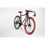 RED/BLACK STREET BIKE WITH 21 GREAR, BRAKE DISKS, KICK STAND, COOL THIN TYRES COMES BOXED