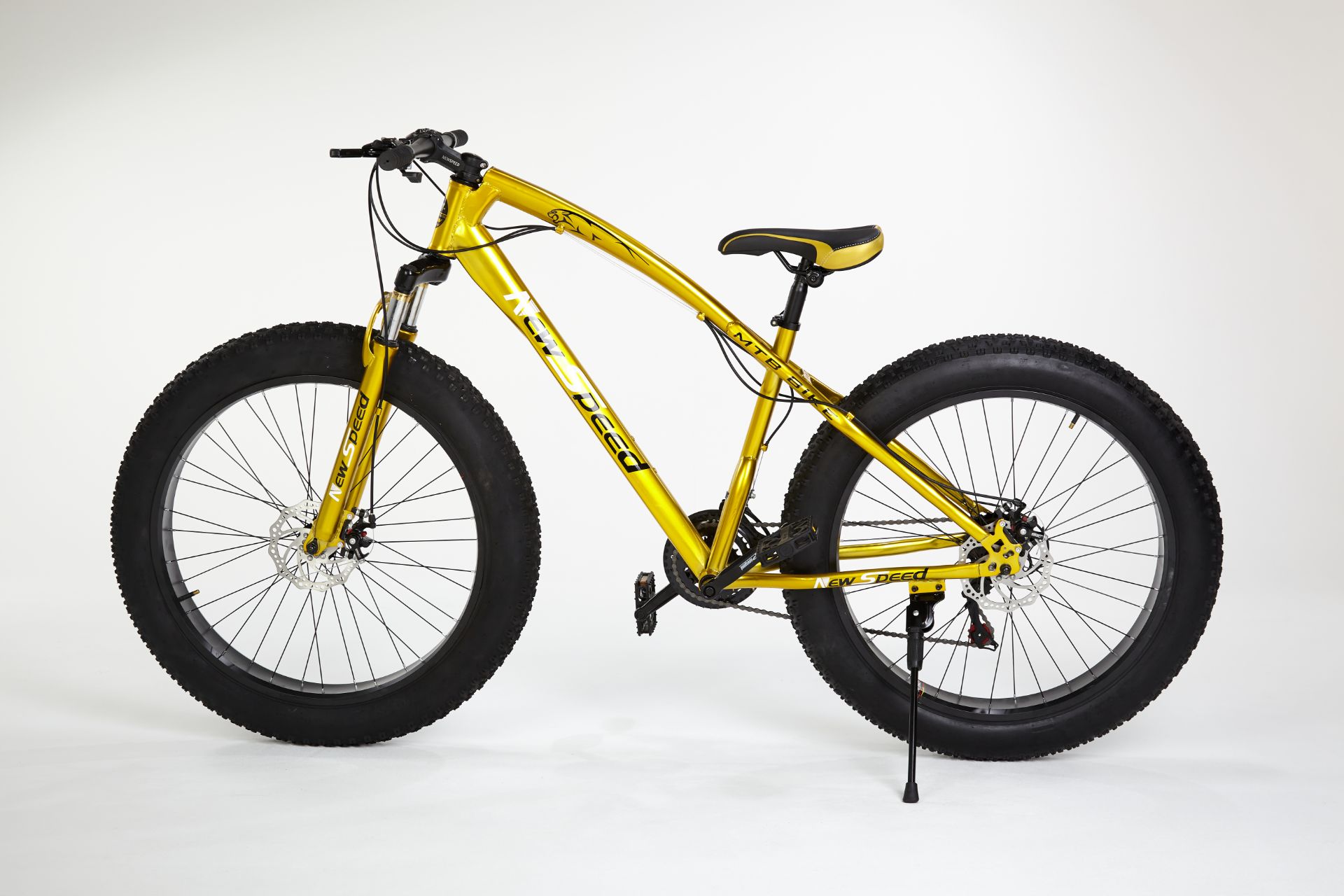 21 GEARS MOUNTAIN BIKE BICYCLE MEN/WOMEN FAT TIRE 26" MTB WITH FRONT SUSPENSION - GOLD - Image 5 of 14