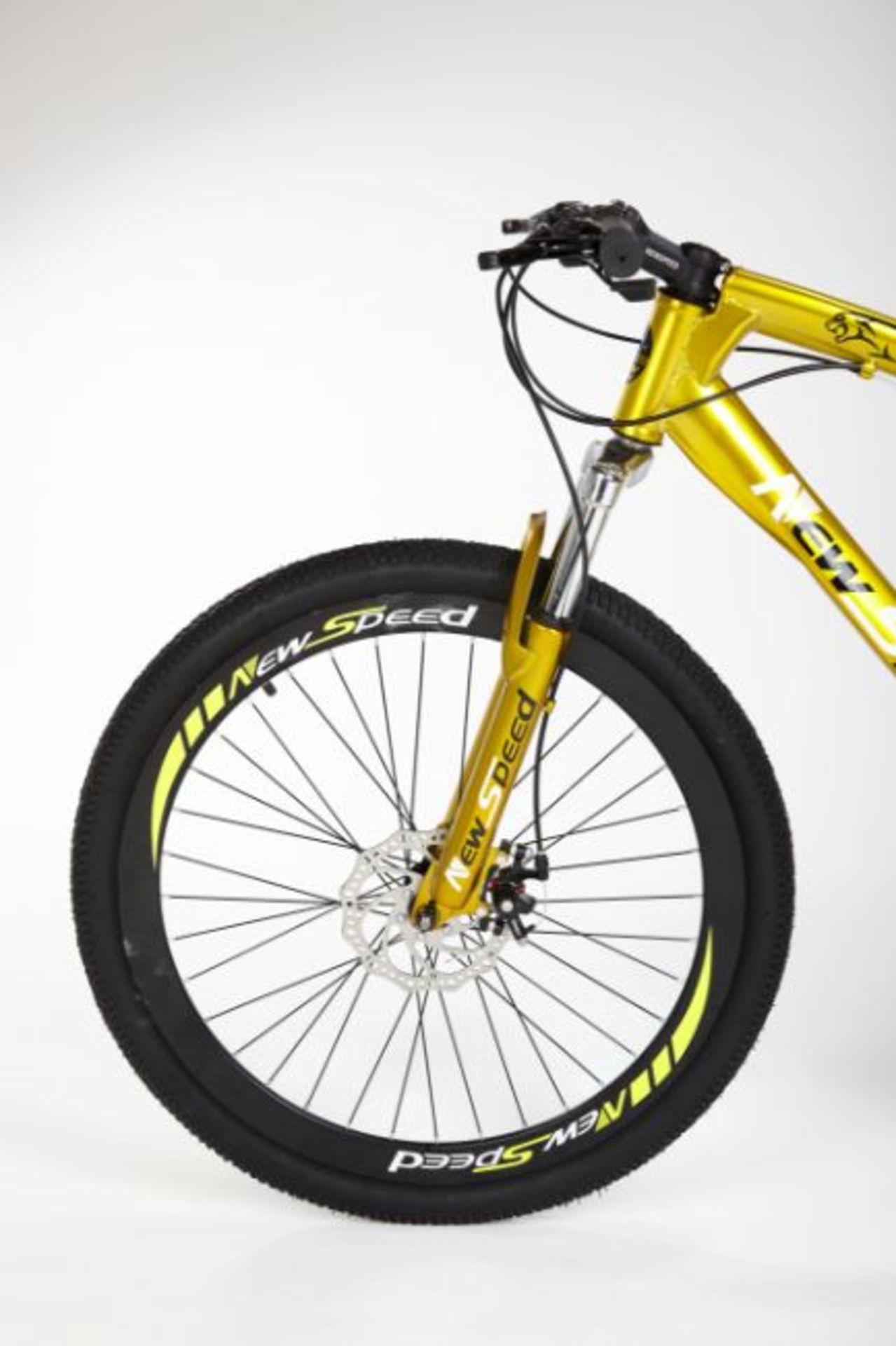 BRAND NEW NEW SPEED 21 GEARS STUNNING SUSPENSION GOLD COLOURED MOUNTAIN BIKE - Image 5 of 11