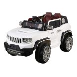 WHITE 4X4 KIDS ELECTRIC RIDE ON JEEP WITH REMOTE