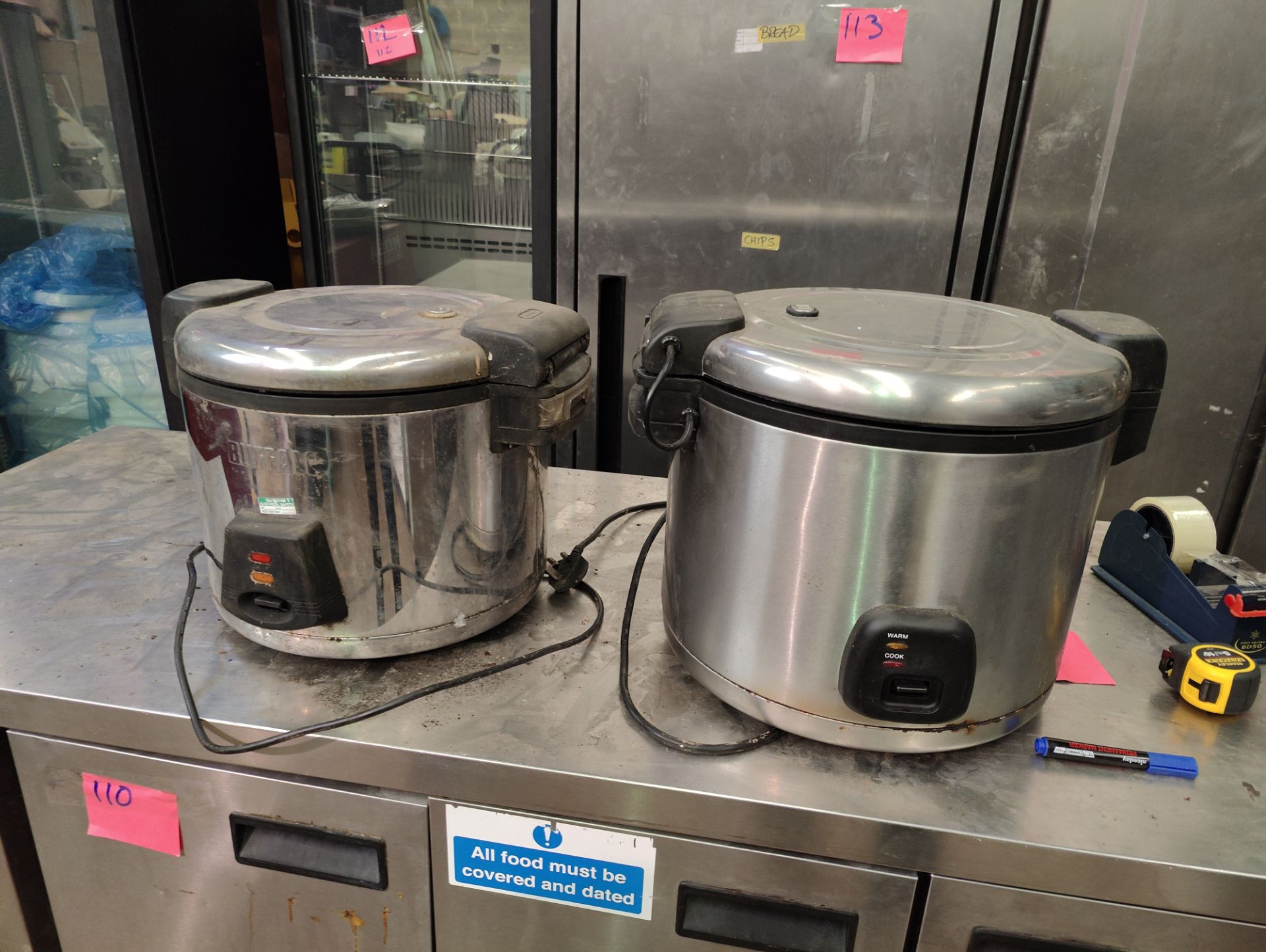 PAIR OF 2 RICE COOKERS 8L AND 10L