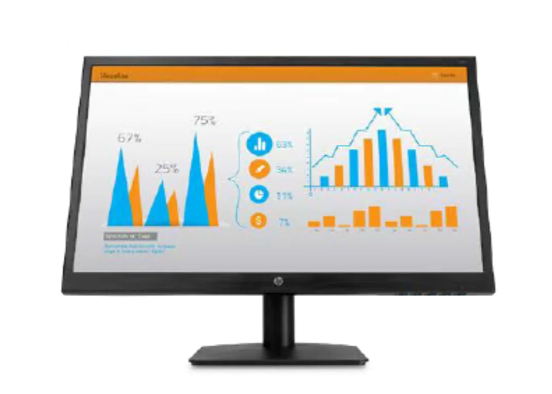 5 X HP N223 22 " MONITORS WITH STAND