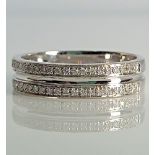 0.18CT DIAMOND WEDDING BAND/9CT WHITE GOLD IN GIFT BOX WITH VALUATION CERTIFICATE OF £1395