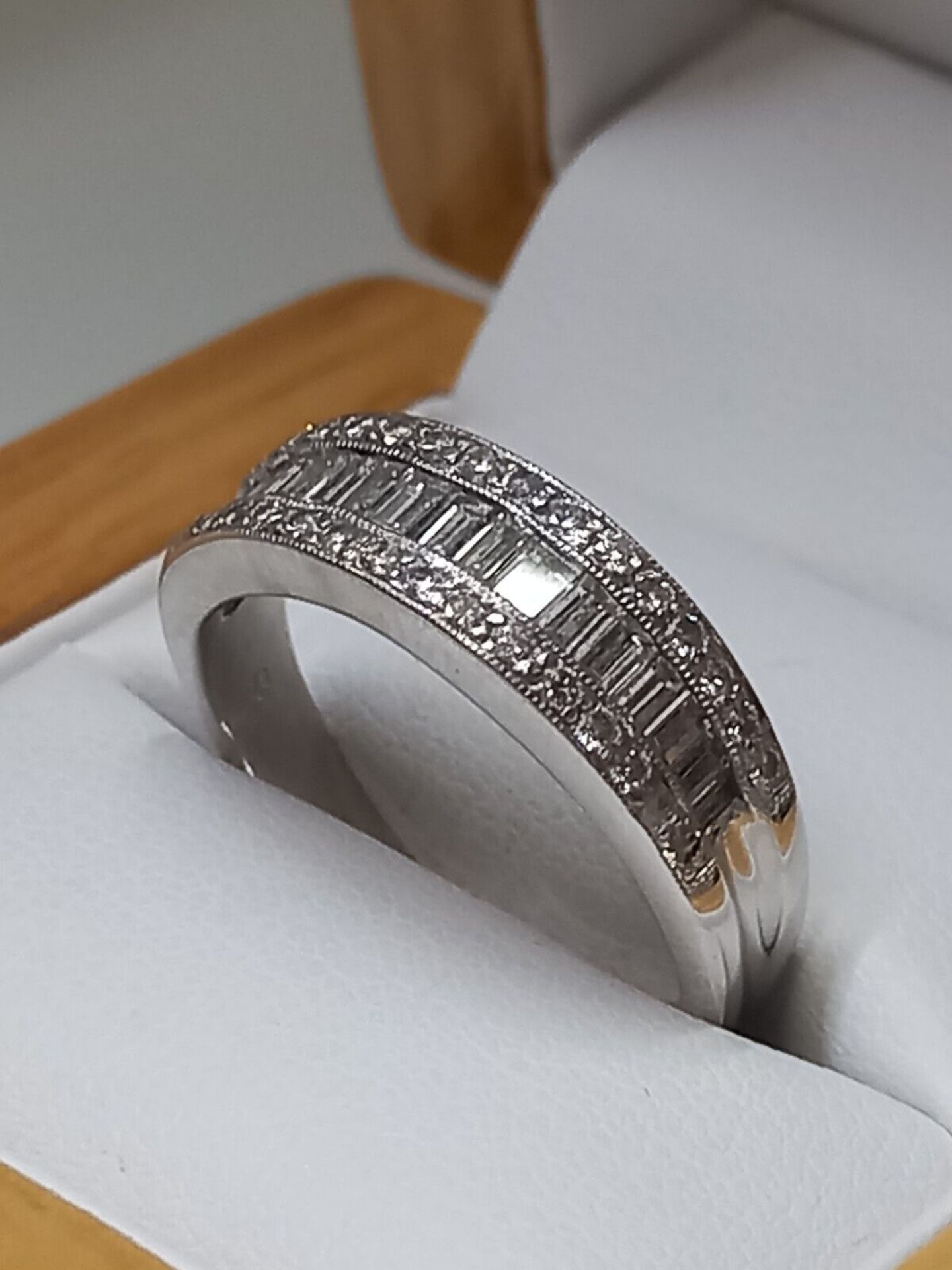 1.50CT DIAMOND DRESS/ ETERNITY RING 18CT WHITE GOLD + GIFT BOX + VALUATION CERT £4900 - Image 2 of 5
