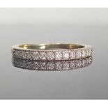 0.20CT DIAMOND ETERNITY RING/9CT YELLOW GOLD IN GIFT BOX WITH VALUATION CERTIFICATE OF £1195