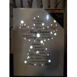 PREMIER MERRY CHRISTMAS 40X30CM LIT LED WALL PLAQUES