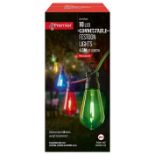 FESTOON CHRISTMAS FAIRY LIGHT MODERN LIGHTBULB 10 CONNECTABLE MULTI-COLOUR LEDS