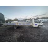 POWERFUL POTENTIAL: 58 PLATE FORD TRANSIT FLATBED, READY FOR THE ROAD (NO VAT ON THE HAMMER)