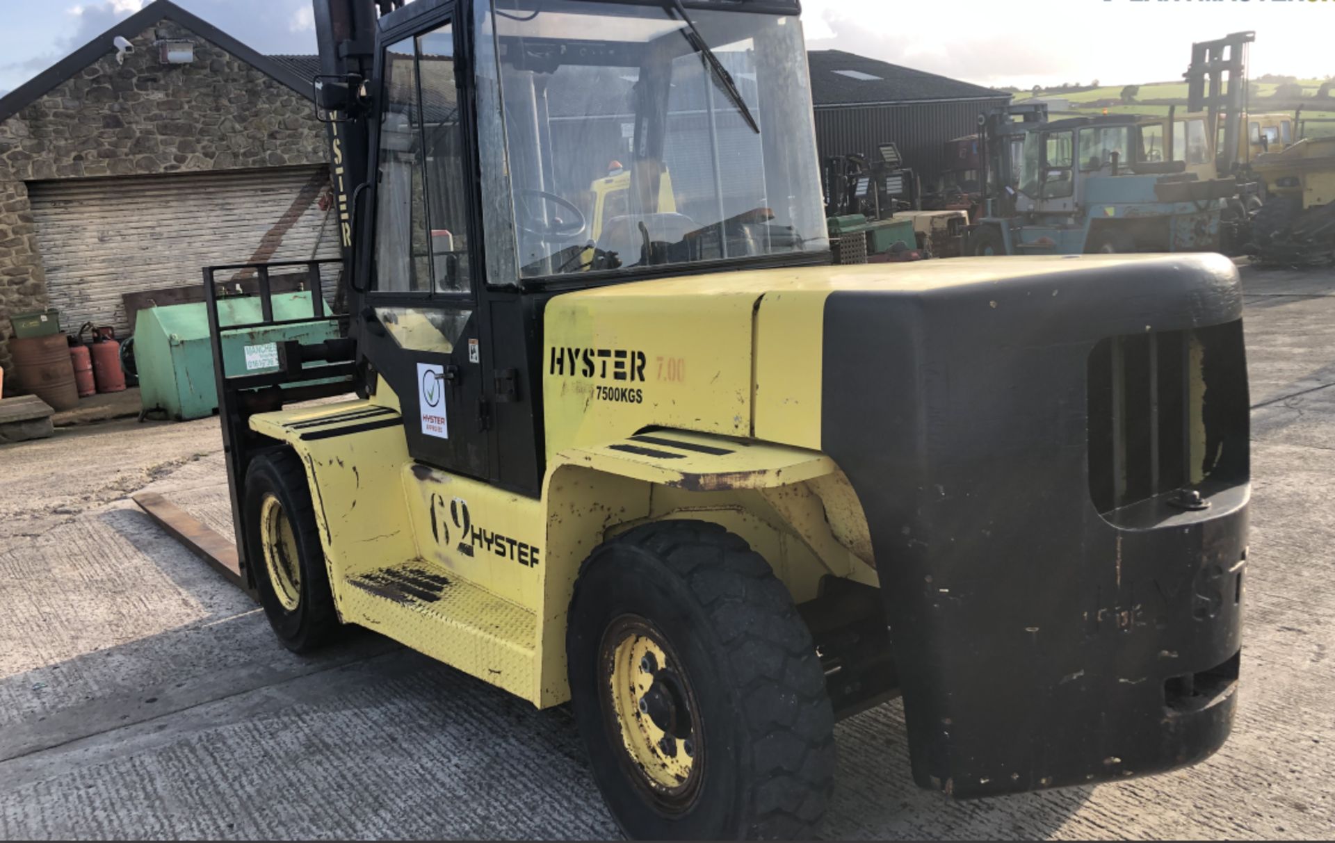 2009 DIESEL HYSTER H7.00XL 7.5-TON DIESEL FORKLIFT - Image 12 of 14