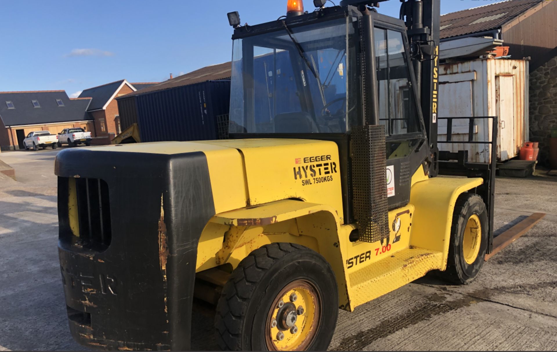 2009 DIESEL HYSTER H7.00XL 7.5-TON DIESEL FORKLIFT - Image 3 of 14