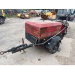 INGERSOLL RAND 2 TOOL TOWABLE AIR COMPRESSOR 3 CYLINDER DEUTZ ENGINE 10 BAR