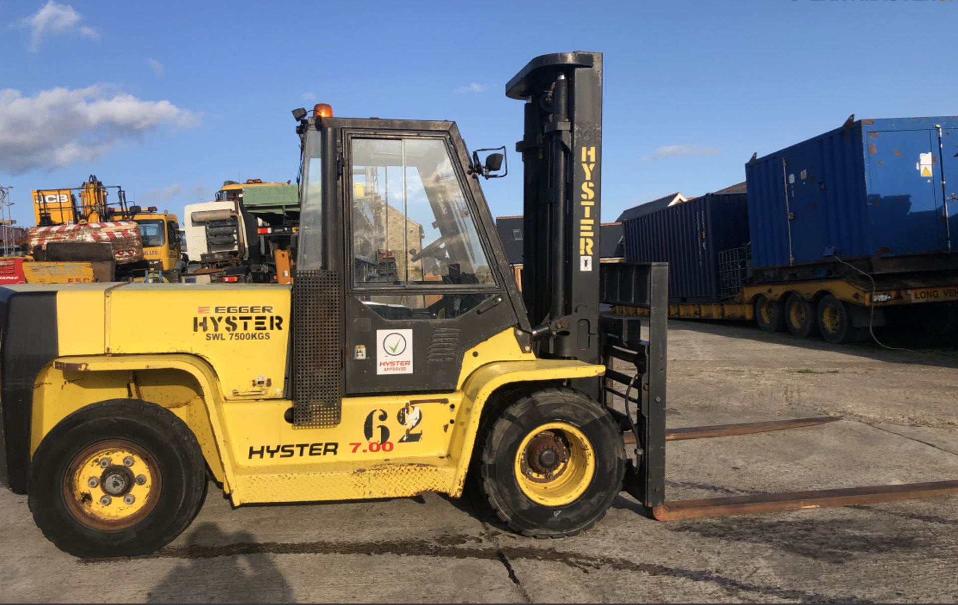 2009 DIESEL HYSTER H7.00XL 7.5-TON DIESEL FORKLIFT - Image 8 of 14