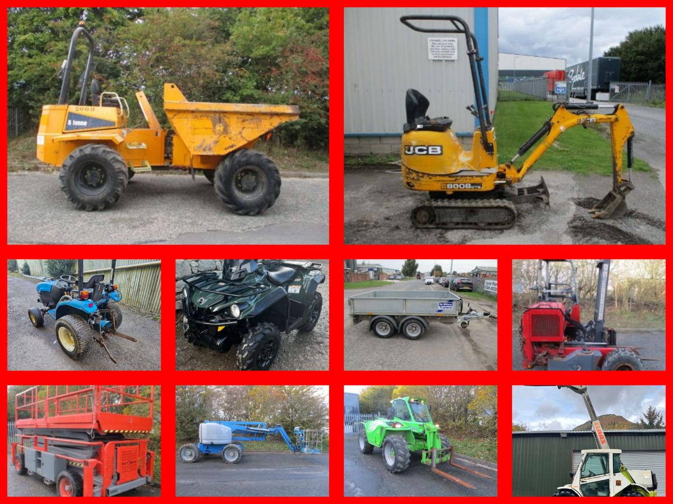 DUMPERS FLT, MACHINERY HGV, TRACTOR & PLANT + MORE Ends from Tuesday 14th November 7.30pm