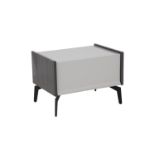 DFS BELLA NIGHTSTAND IN TWO TONE SLATE AND CASHMERE HIGH GLOSS MRP £315