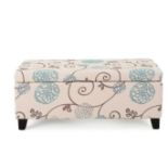 **(BRAND NEW SEALED BOX)** UPHOLSTERED STORAGE OTTOMAN