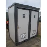 COMPACT COMFORT: 2.15M X 1.3M SHIPPING CONTAINER TOILET OASIS