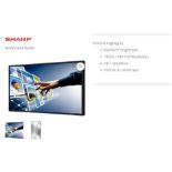 SHARP 70" PN-E702 PROFESSIONAL LCD MONITOR FEATURING HIGH DEFINITION 1920X1080