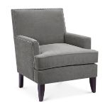 **(BRAND NEW SEALED BOX)** FABRIC SILVER NAILHEAD ACCENT CHAIR