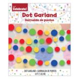 2500 PARTY SUPPLIES BOLD DOTS PAPER GARLAND, 6FT, RED, GREEN, BLUE & YELLOW RRP £25,000