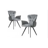 PAIR OF BRAND NEW DINING CHAIRS IN GREY