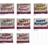 1 MIXED PALLET - 8100 UNITS - 16" FOIL BLOW-UP BALLOON BANNERS