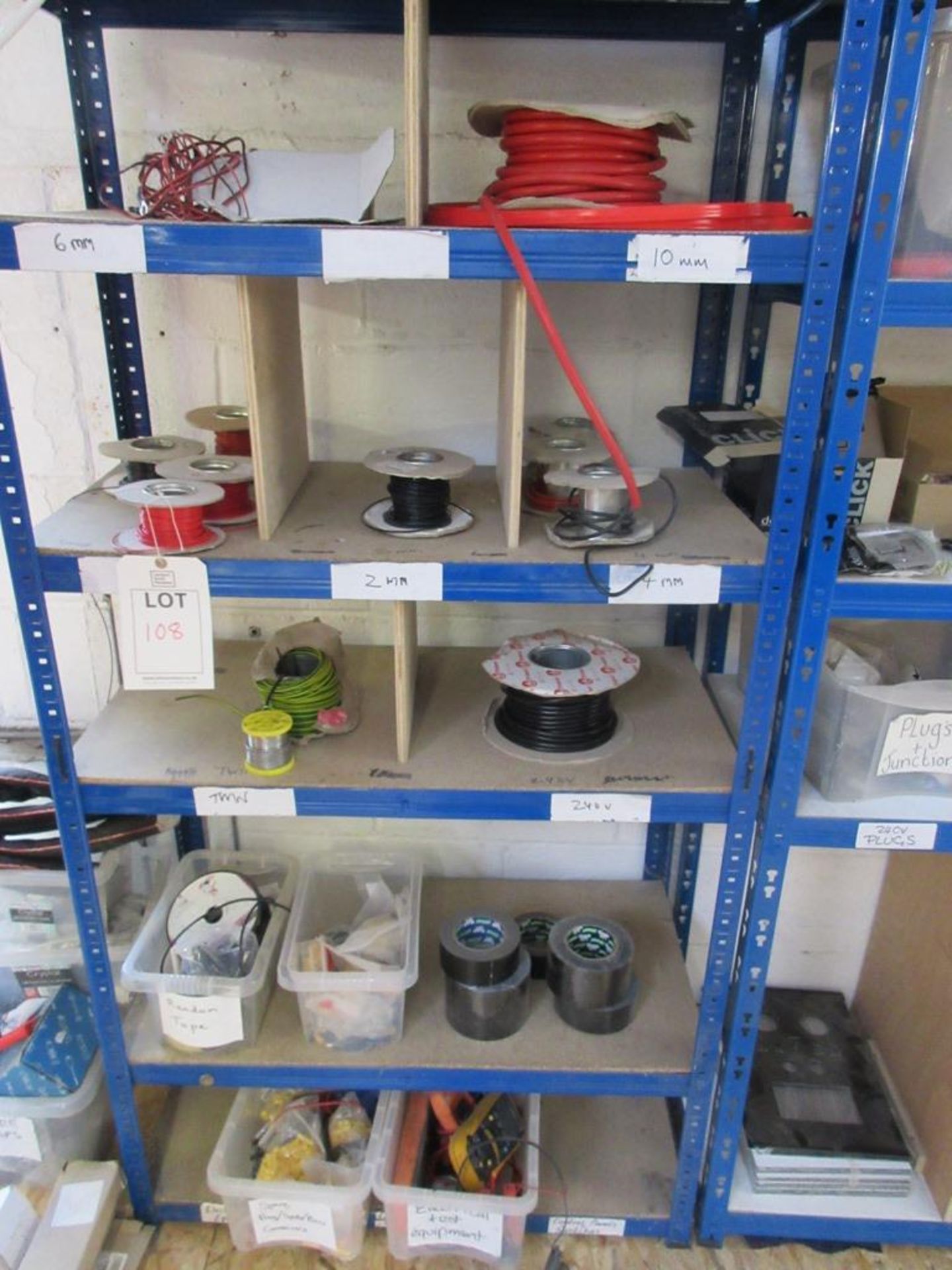 Quantity of assorted reeled electrical wire, test meter, electrical connectors etc. - Image 2 of 7