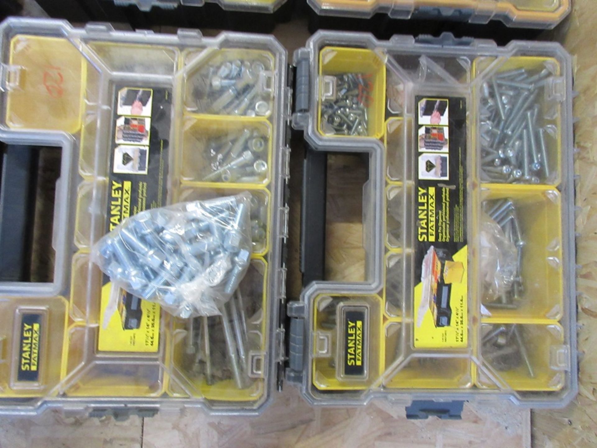 Five Stanley Fatmax sectional carry cases with contents including assorted nuts, bolts, etc. - Image 4 of 5