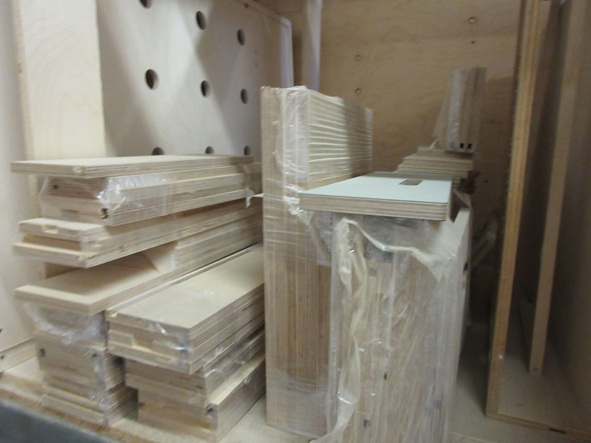 Quantity of assorted pre-machined plywood panels, etc., as lotted - Image 3 of 4