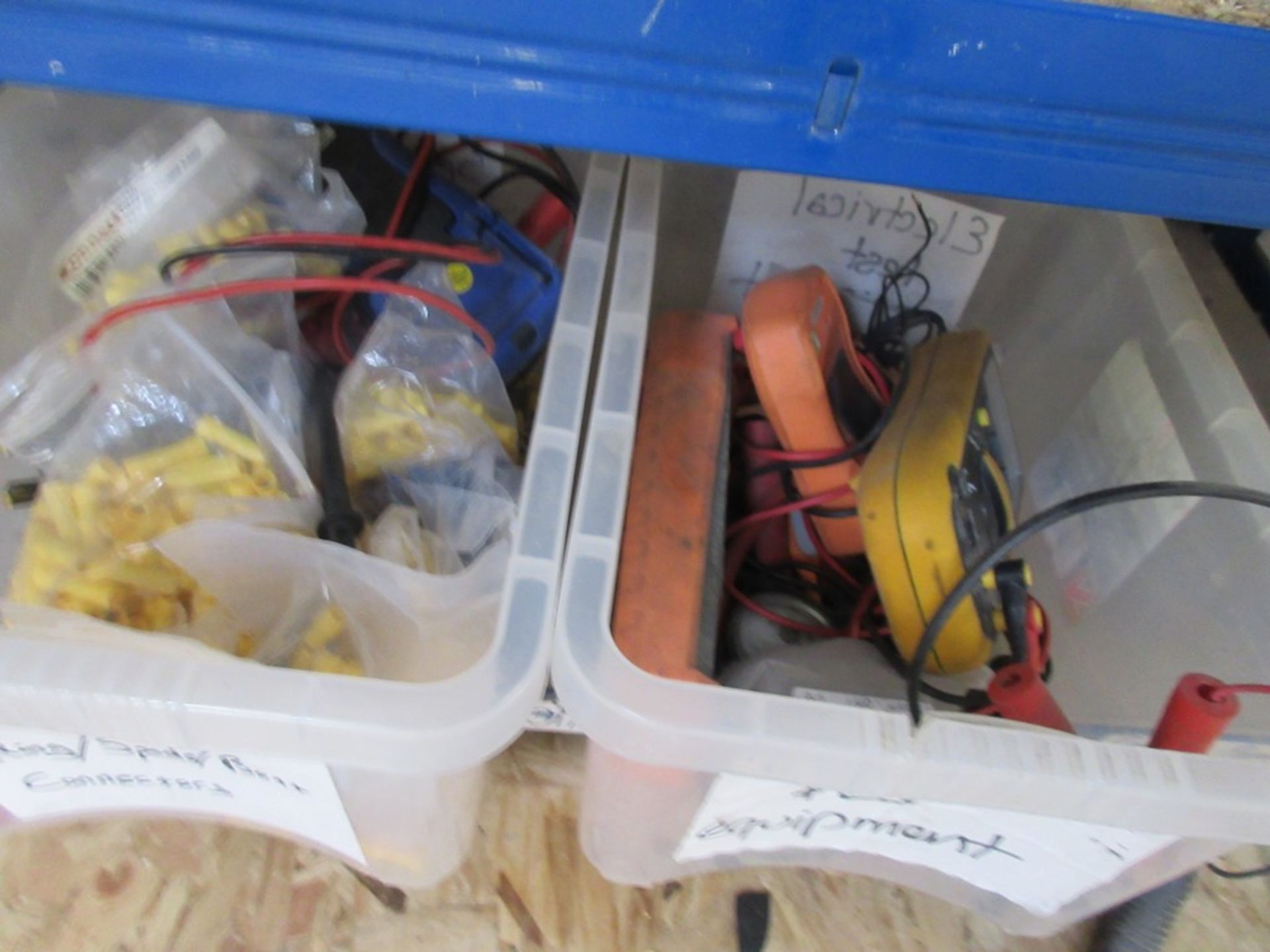 Quantity of assorted reeled electrical wire, test meter, electrical connectors etc. - Image 3 of 7