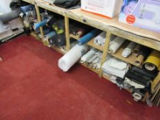 Remaining loose contents of sewing/upholstery room including part rolls of assorted upholstery