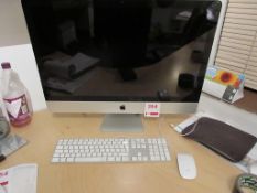 Apple iMac, model A1312, serial number: DGKFXOZ7DHJW, keypad and mouse