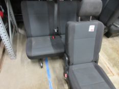 Upholstered bolted in seats comprising of 1 x double, 1 x single