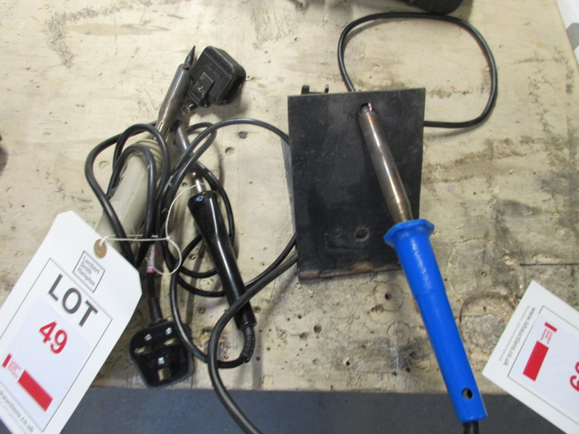 Three various solder irons, 240v