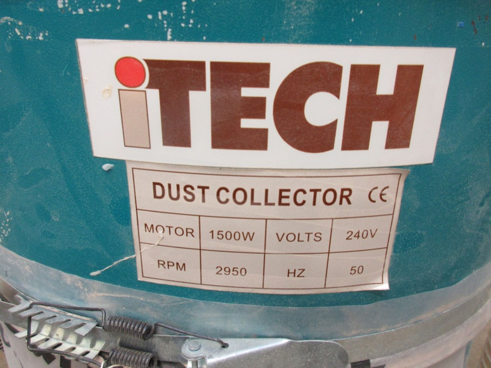 iTech 1500w single bag dust extraction unit with ducting, 240v - Image 2 of 4
