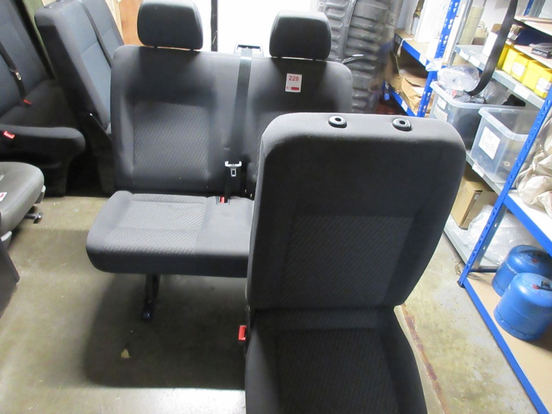 Upholstered clip in seats comprising of 1 x double, 1 x single