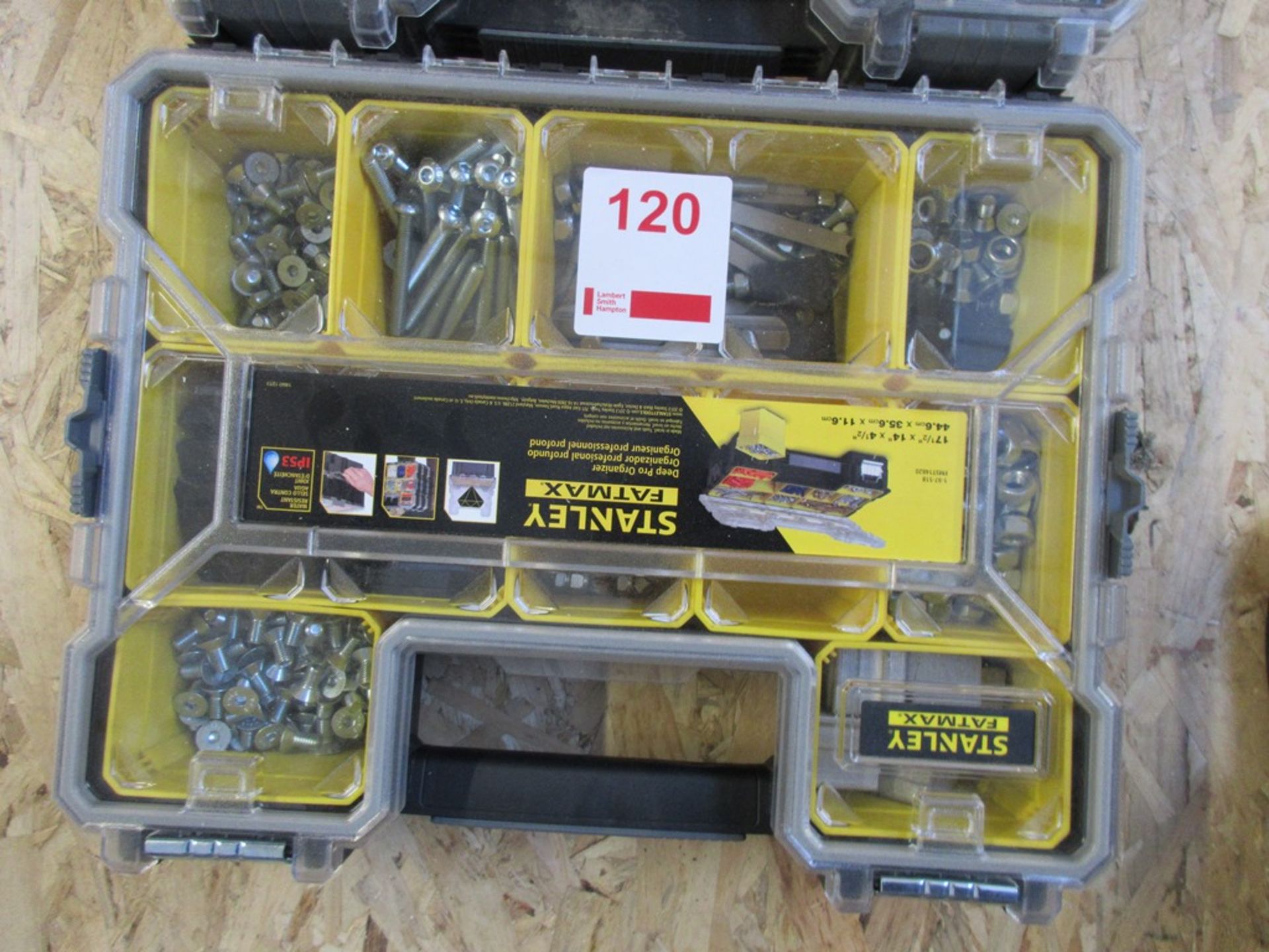 Five Stanley Fatmax sectional carry cases with contents including assorted nuts, bolts, etc. - Image 2 of 5