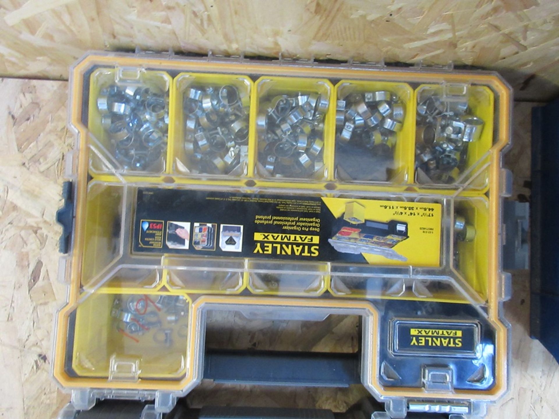 Two Stanley Fatmax sectional carry cases with contents including circlips, pipe clips etc. - Image 2 of 4