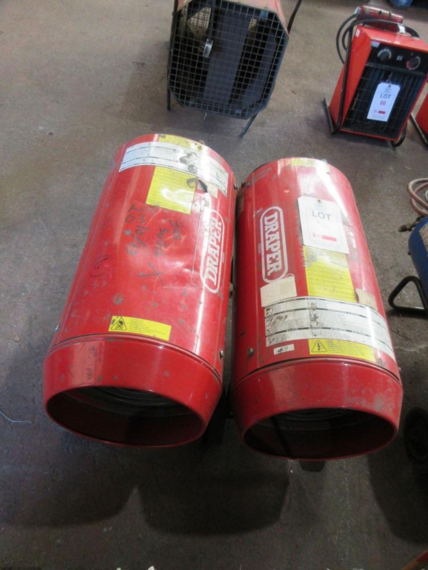 Two Draper Propane space heaters, Model PSH 150, 240V