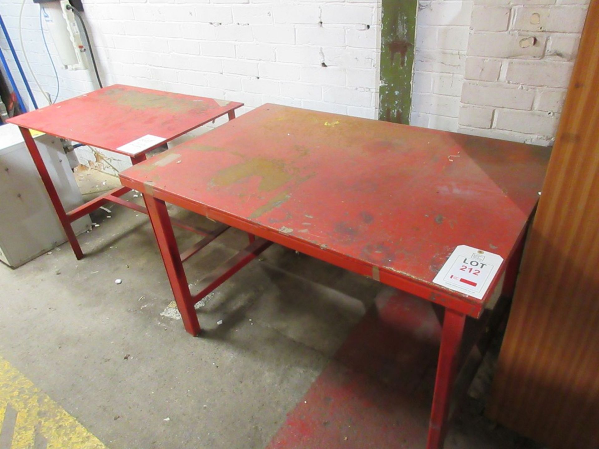 Fabricated Steel bench approx. 1220mm x 800mm approx. 770mm high & fabricated Steel bench approx.