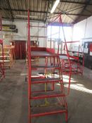 Mobile work platform, approx.: 1600mm x 730mm platform height approx. 1260mm