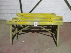 Four Fabricated Steel trestles, each approx. 1700mm x 720mm high