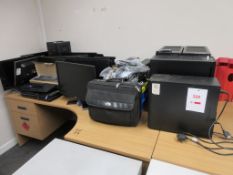 Quantity of computer equipment, including tower units, monitors, cabling & keyboards etc.