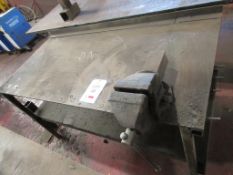 Fabricated Steel welders bench, approx.: 1515mm x 765mm approx. 785mm high with Record No.5