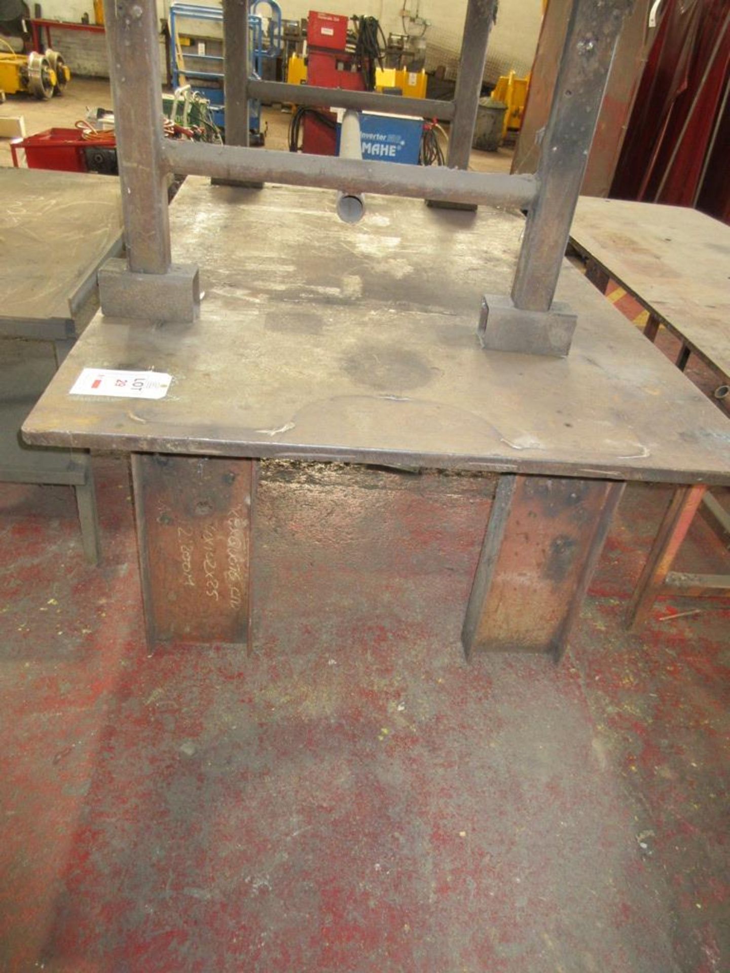 Fabricated Steel welders bench, approx.: 2595mm x 1300mm approx. 830mm high - Image 2 of 3