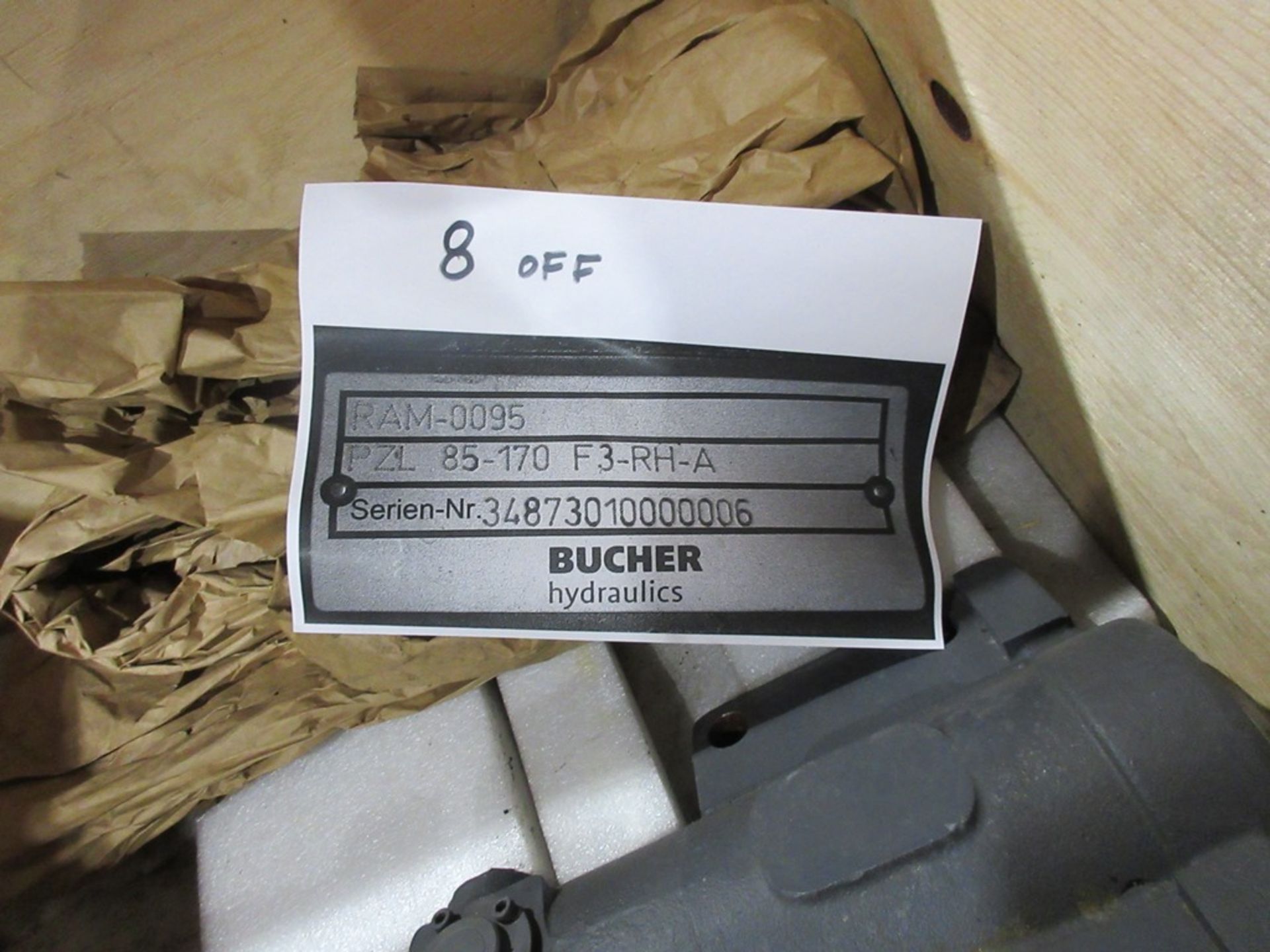 Eight BUCHER axle locking hydraulic Rams, type RAM-0095 PZL 85-170 F3-RH-A - Image 4 of 5